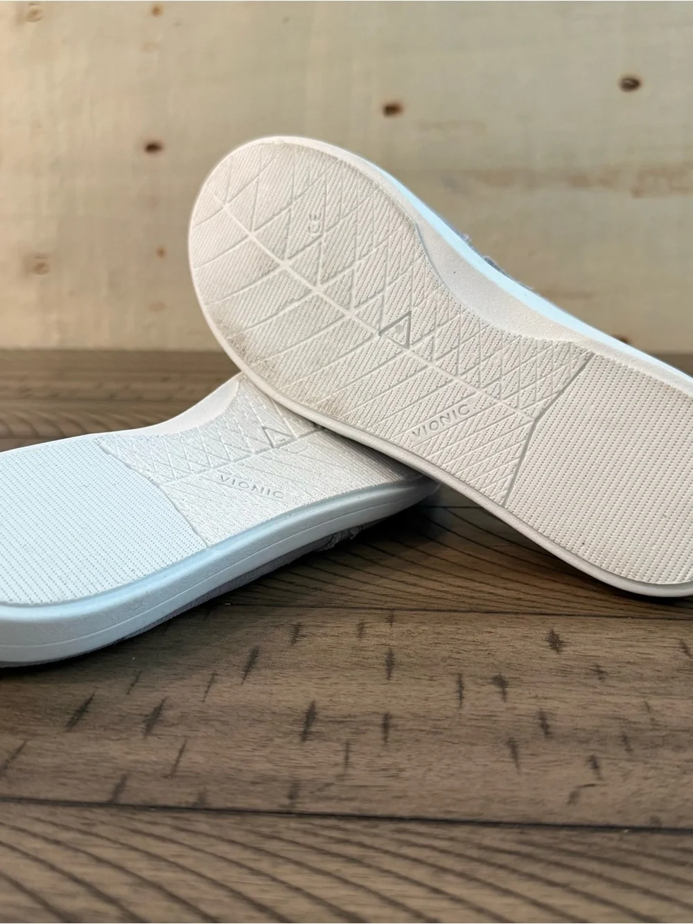 New Vionic Malibu Grey Canvas Slip-On Comfort Sneakers